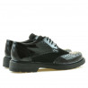 Zapatos casual de mujer 663 charol negro combinado