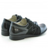 Zapatos casuales de dama 608 charol negro combinado