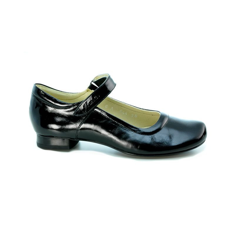 Zapatos casuales de mujer 644 charol negro