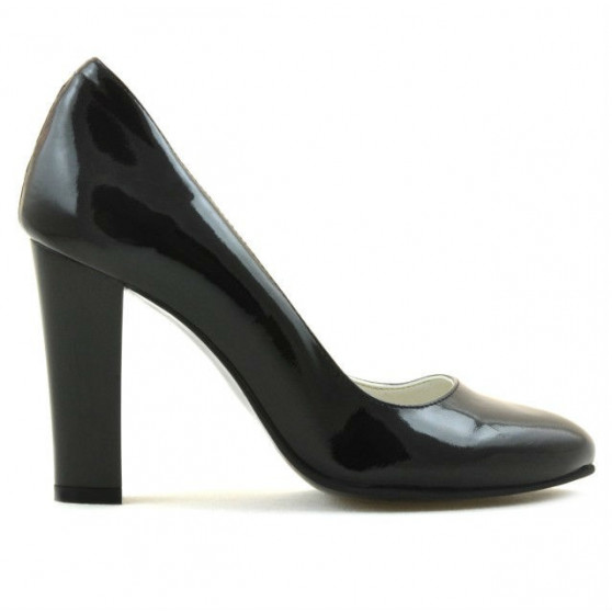 Zapatos elegantes de mujer 1214 charol negro