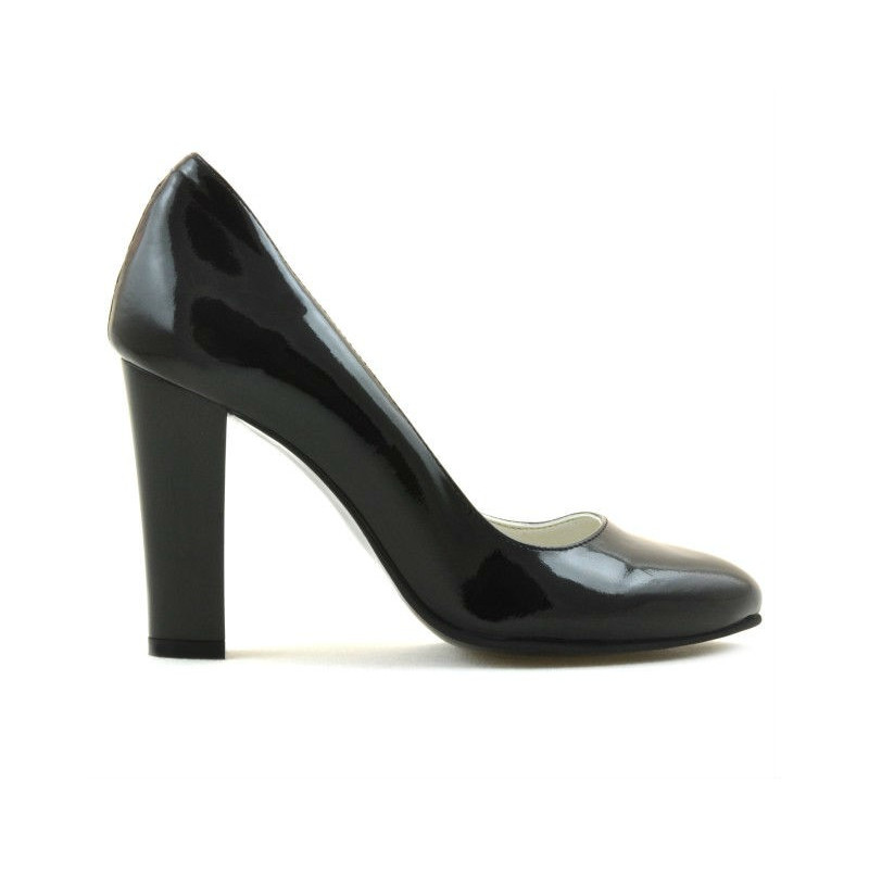 Zapatos elegantes de mujer 1214 charol negro