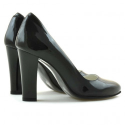 Zapatos elegantes de mujer 1214 charol negro