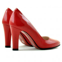 Zapatos elegantes de mujer 1243 charol rojo