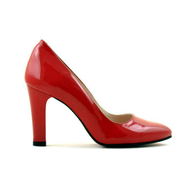 Zapatos elegantes de mujer 1243 charol rojo