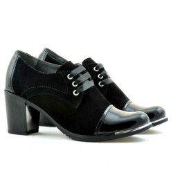 Zapatos casuales de mujer 667 charol negro combinado