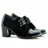 Zapatos casuales de mujer 667 charol negro combinado