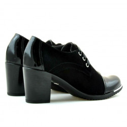 Zapatos casuales de mujer 667 charol negro combinado