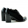 Zapatos casuales de mujer 667 charol negro combinado