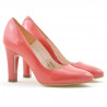 Zapatos elegantes mujer 1243 charol rojo coral