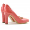 Zapatos elegantes mujer 1243 charol rojo coral