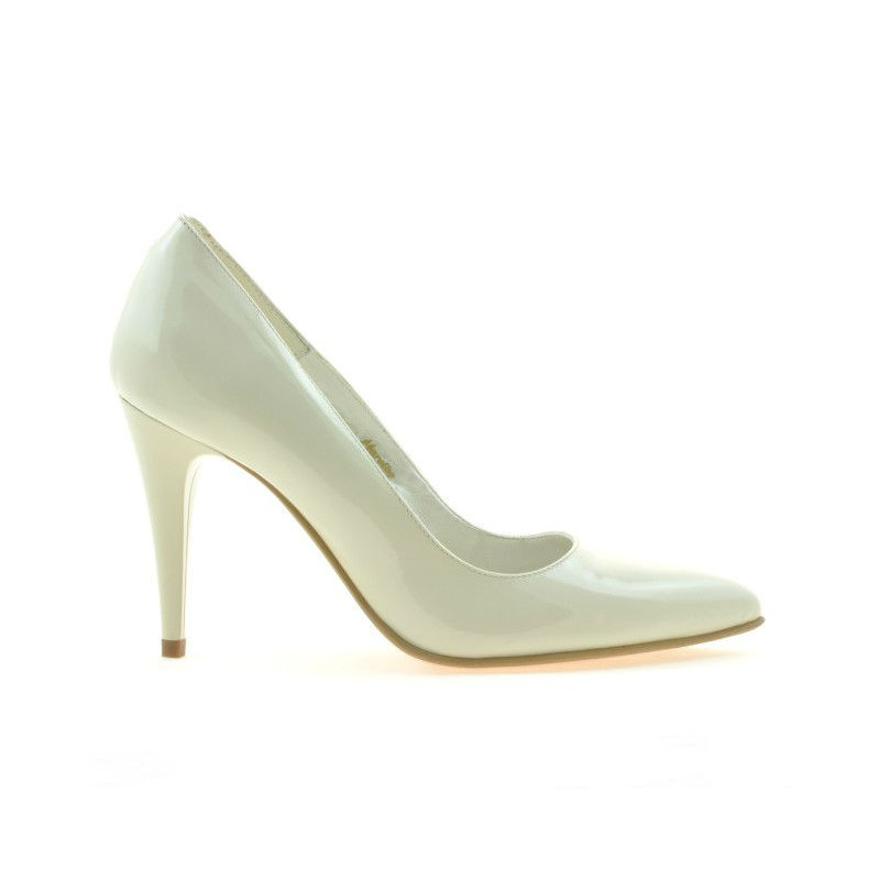 Zapatos elegantes de mujer 1246 charol beige01