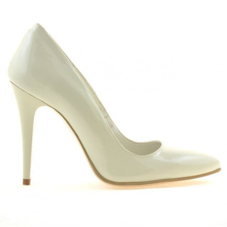 Zapatos elegantes de mujer 1241 charol beige01