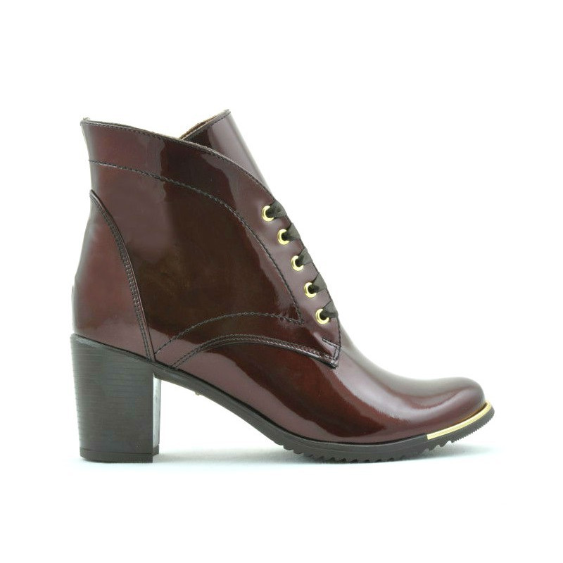 Botas de mujer 3299 charol burdeos