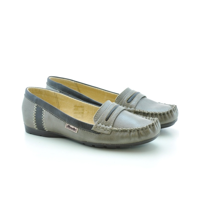 Mocasines mujer 619 arena+café