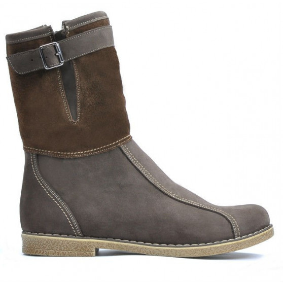 Botas mujer 3249 tuxon café combinado