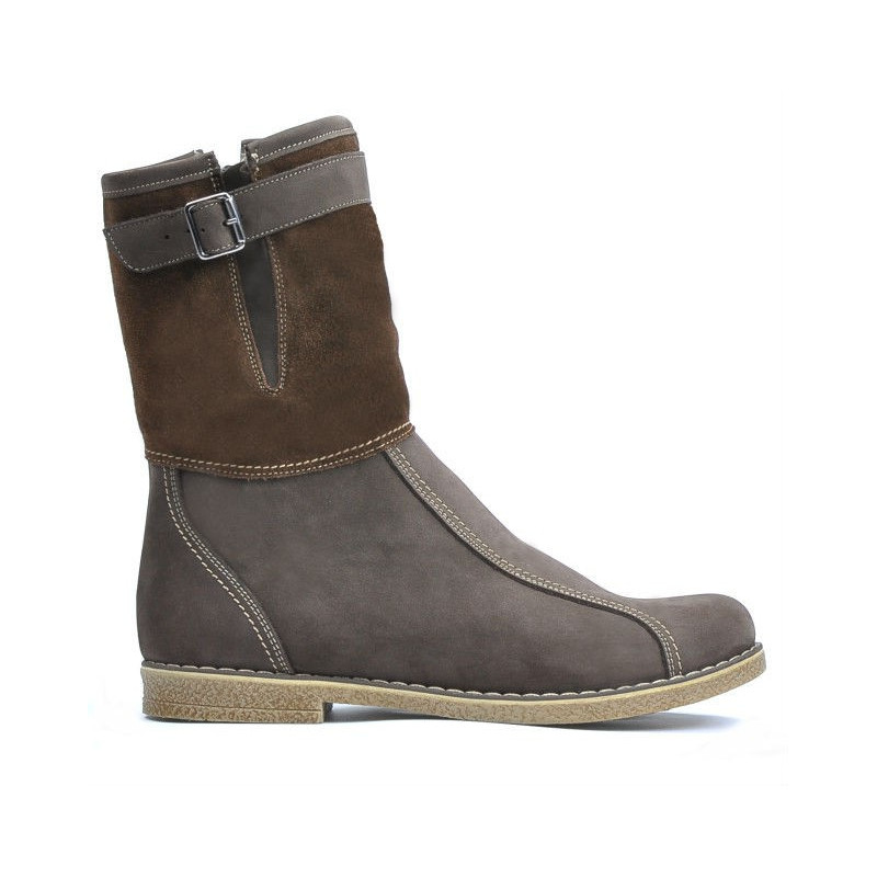 Botas mujer 3249 tuxon café combinado