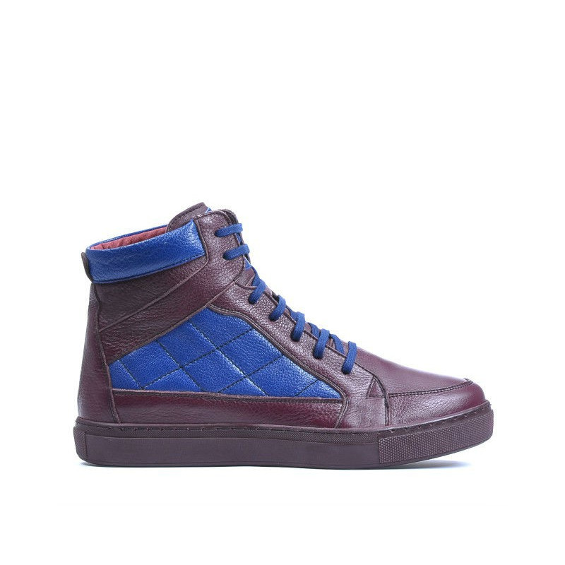 Botines para hombre 487 burdeos+índigo