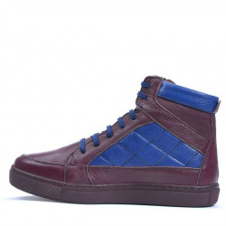 Botines para hombre 487 burdeos+índigo