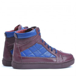 Botines para hombre 487 burdeos+índigo