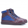 Botines para hombre 487 burdeos+índigo