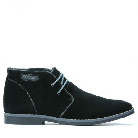 Botines para hombre 454 negro ante+gris