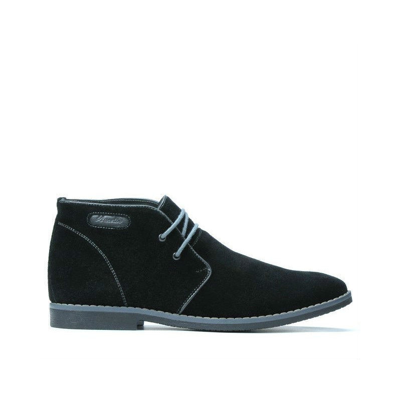 Botines para hombre 454 negro ante+gris