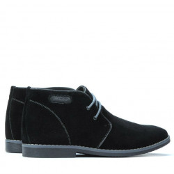 Botines para hombre 454 negro ante+gris