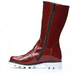 Botas para niños 3003 charol burdeos