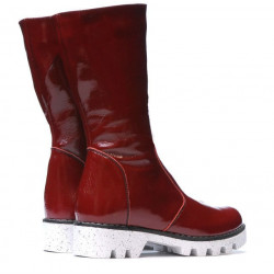 Botas para niños 3003 charol burdeos