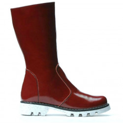 Botas para niños 3003 charol burdeos