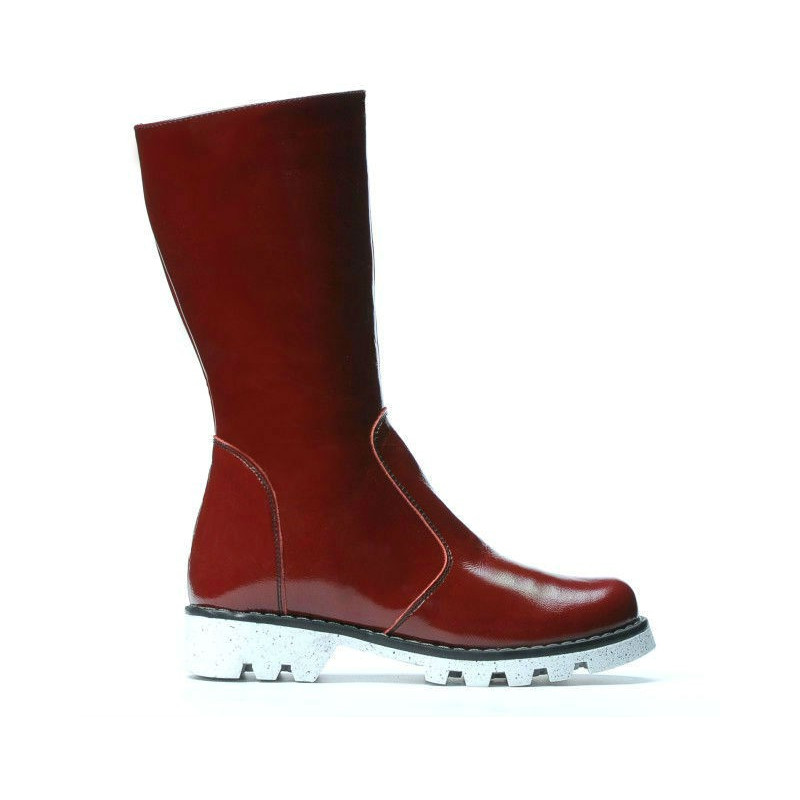 Botas para niños 3003 charol burdeos