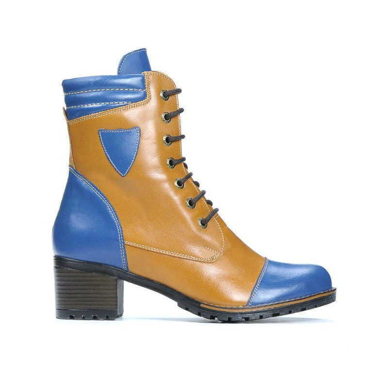 Botas de mujer 3279 índigo+marrón