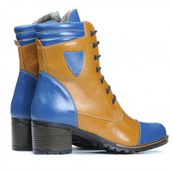 Botas de mujer 3279 índigo+marrón