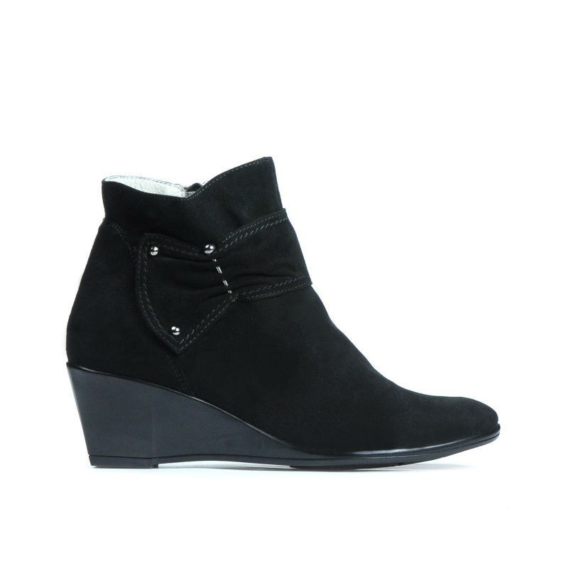 Botines de mujer 242 negro terciopelo