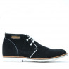 Botas hombre 454 negro ante+blanco