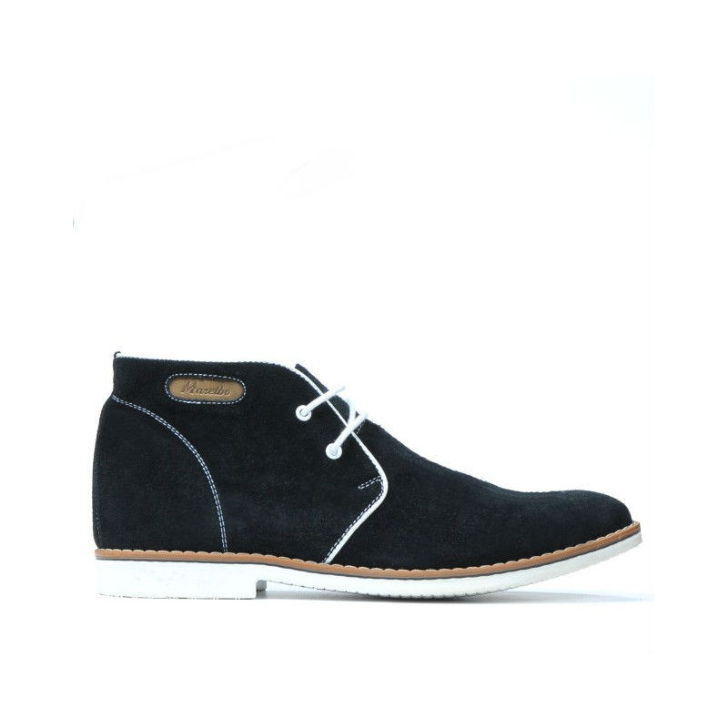 Botas hombre 454 negro ante+blanco