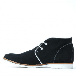 Botas hombre 454 negro ante+blanco