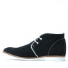 Botas hombre 454 negro ante+blanco
