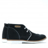 Botas hombre 454 negro ante+blanco