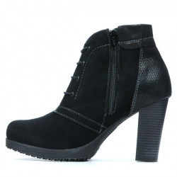 Botines de mujer 1137 negro antilope combinado
