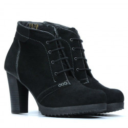 Botines de mujer 1137 negro antilope combinado