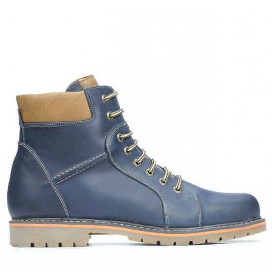 Botines para hombre 489 tuxon índigo+marrón