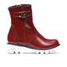 Botas para niños 33c charol burdeos