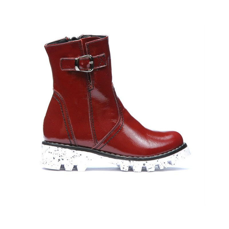 Botas para niños 33c charol burdeos