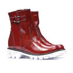 Botas para niños 33c charol burdeos