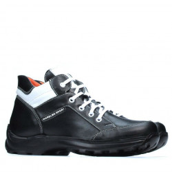 Botines adolescentes 436 negro+blanco