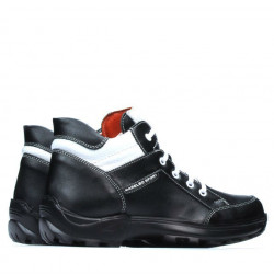 Botines adolescentes 436 negro+blanco