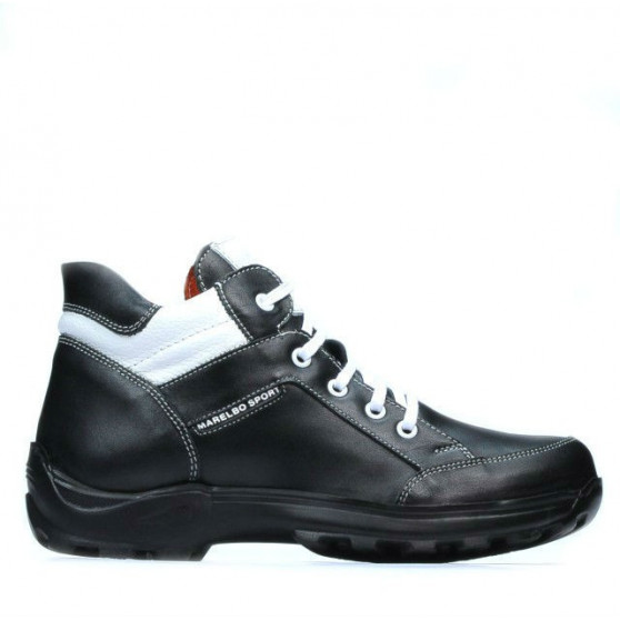 Botines adolescentes 436 negro+blanco