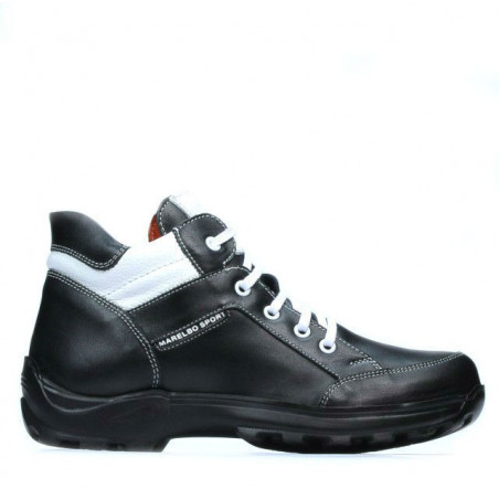 Botines adolescentes 436 negro+blanco
