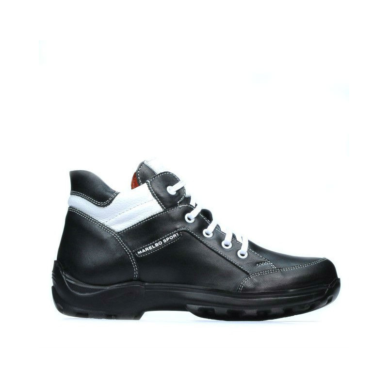Botines adolescentes 436 negro+blanco
